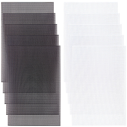 (52) Непрозрачная лаванда 10 шт. 2 цветные листы ПВХ с отверстием, прямоугольные, разноцветные, 300x200x0.18 мм, отверстие : 0.8 мм, 5 шт / цвет