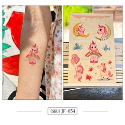 Разноцветный Съемные временные татуировки с рисунком лошади, бумажные наклейки, красочный, 12x7.5 см