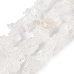 Хрусталь Природных кристаллов кварца бисер нитей, 5~18x7~20x7~17 мм, отверстие : 1.2 мм, около 34 шт / нитка, 153.94'' (391 см)