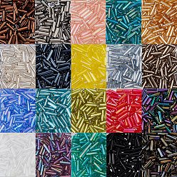 (52) Непрозрачная лаванда 3000 шт 20 цвета стеклянные бусины стекляруса, Цейлон, разноцветные, 6x2 мм, отверстие : 0.5 мм, 150 шт / цвет