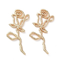 Настоящее золото 18K Латунные подвески, , реальный 18 k позолоченный, 36x17x1 мм