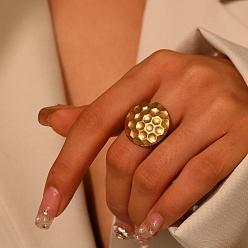 Круглые 304 регулируемые манжеты из нержавеющей стали для женщин, золотые, круглые, 20 мм, регулируемый