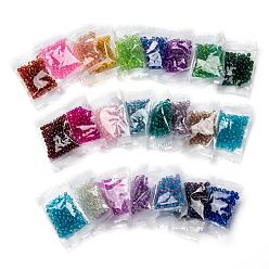 (52) Непрозрачная лаванда 24 бусины с краской и краской, круглые, разноцветные, 4 мм, Отверстие: 1.1~1.3 мм, о 100 шт / цвет, 24 цветов, 2400 шт / комплект