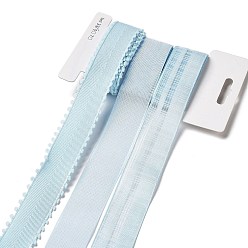 Светло-Голубой 9 ярдов 3 стилей полиэфирной ленты, для поделок своими руками, бантики для волос и украшение подарка, небесно-голубая цветовая палитра, Небесно-голубой, 1~1-1/8 дюйм (25~28 мм), около 3 ярдов / стиль