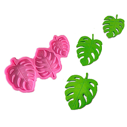 Ярко-Розовый Листовые пищевые силиконовые формы для помадки, для поделок торт, цвет шоколада, конфеты, ярко-розовый, 170x90x9 мм, Внутренние размеры: 80x63 mm, 72x55 mm и 50x37 mm