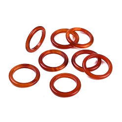 Темно-Красный Кольца из натурального агата, окрашенного и нагретого, для женщин, темно-красный, 2.5~3 мм, внутренний диаметр: 17~18 мм