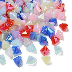 (52) Непрозрачная лаванда УФ-покрытие непрозрачные акриловые бусины, имитирующие желе, радужный, самородки, граненые, разноцветные, 13.5x21x18 мм, отверстие : 2.5 мм