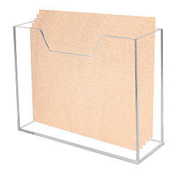 Прозрачный Прозрачный акриловый держатель для салфеток, прямоугольные, прозрачные, 180x57x130 мм