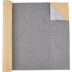Gris Oscuro Autoadhesivo papel pintado imitación lino peel, etiqueta de la pared para la decoración de la pared del hogar, gris oscuro, 40 cm, 2 m / rollo