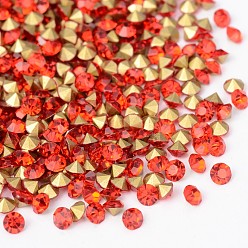 Светло-сиамский Назад никелированная класс алмаз стекла отметил горный хрусталь, Light Siam, 1.7~1.8 мм , около 1440 шт / мешок