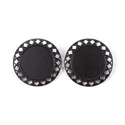 Noir Les résultats de la broche d'alliage de zinc, plat rond, noir, 37x7mm, Plateau: 25 mm