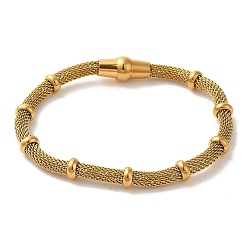 Золотой 304 Браслеты из нержавеющей стали, с магнитной застежкой, золотые, 7-1/2x1/4 дюйм (19.1x0.6 см)