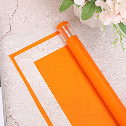 Dark Orange Plastic Flower Wrapping Paper, Waterproof Florist Bouquet Paper, DIY Crafts, Dark Orange, 580x580mm, 20 sheets/bag