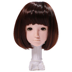 Кокосово-Коричневый 1Шапочки для париков из шелковистой нити, кукольные волосы, кокосового коричневый, 104.5 мм
