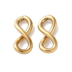 Золотой 304 быстроразъемные соединения Infinity из нержавеющей стали, ионное покрытие (ip), золотые, 12.5x5.5x3 мм, отверстие : 2.7x2.4 мм