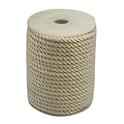 Blanched Almond Twisted Nylon Thread, Blanched Almond, 5mm, about 18~19yards/roll(16.4m~17.3m/roll)