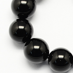 Obsidian Natural Obsidian Bead Strands, Round, 10~11mm, Hole: 1mm, about 39pcs/strand, 15.7 inch