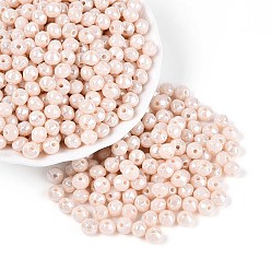 Бежевый Стеклянный бисер непрозрачных цветов, остекление стиль, фонарь, бежевые, 6~6.5x5~5.5 мм, отверстие : 1.4~1.6 мм, Около 1730 шт / фунт