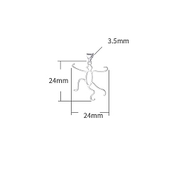 Платина Латуни кабошон настройки подвески, человек, платина, 24x24 мм, отверстие : 3.5 мм