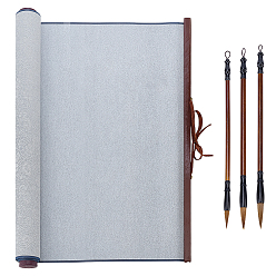 Светло-серый 1 кисть для китайской каллиграфии из полиэстера, пластика и сплава, волшебная ткань для письма водой, 3шт. 3 стили кистей для китайской каллиграфии, светло-серый, 400x43x34 мм