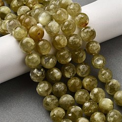 Цвет Оливы Натуральные лепидолитовые бусины, круглые, 12 мм, отверстие : 1 мм, около 33 шт / нитка, 14.96~15.35'' (38~38.5 см)