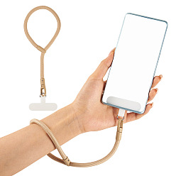 Бланшированный Миндаль Полиэфирный шнур для крепления телефона, для украшения мобильных аксессуаров, бланшированный миндаль, 225 мм