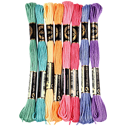 (52) Непрозрачная лаванда 8 мотки 8 цвета полиэстеровые швейные нитки, шнур из полиэстера для изготовления украшений, разноцветные, 0.5 мм, 8м/моток