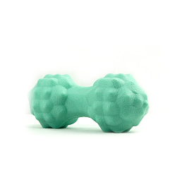 Средний Аквамарин Tpr массажный шарик с арахисом, массажный роликовый мяч для двойного лакросса, для массажа мышц глубоких тканей, средний аквамарин, 65 мм