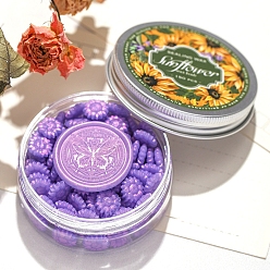 Темная Орхидея 150 шт. Частицы сургуча, для ретро печать печать, подсолнечник, темные орхидеи, 72x28 мм