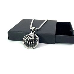 Нержавеющая Сталь Цвет Подвеска в виде круглой кости из нержавеющей стали, мужское модное украшение.