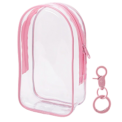 Pink Пластиковый пакет для хранения, Сплав с застежкой, розовые, 195x120x52 мм