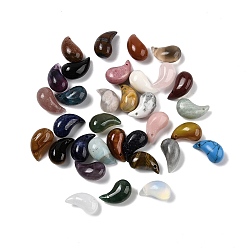 Смешанные камни Подвески из смешанного натурального и синтетического гематона, прелести магатама, смешанные окрашенные и неокрашенные, 19x11x10.5 мм, отверстие : 1.4 мм