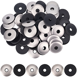 Нержавеющая Сталь Цвет 60 шт. 304 бусины из нержавеющей стали, пончик / диск, цвет нержавеющей стали, 25x3.8 мм, отверстие : 6 мм