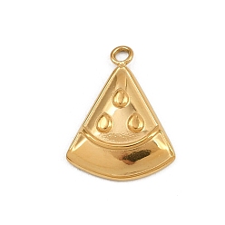 Золотой 304 подвески из нержавеющей стали, пицца прелести, золотые, 15x11.5x2.5 мм, отверстие : 1.2 мм