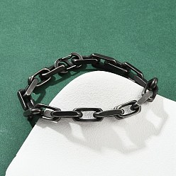 Античное Серебро 304 браслеты-цепочки из нержавеющей стали для женщин и мужчин, овальные, античное серебро, 8-3/8 дюйм (21.3 см)