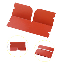 Roja Organizador de clip de almacenamiento de tapa de boca de plástico plegable portátil, para tapa bucal desechable, rojo, 190x120x0.3 mm