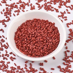 (HTL2315) Матовый Непрозрачный Терракотовый Миюки половина бусины тила, японский бисер, 2 отверстие, (htl 2315) матовая непрозрачная терракота, 5x2.3x1.9 мм, Отверстие: 0.8 мм, о 250 шт / бутылка, 10 г / бутылка