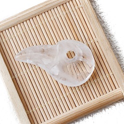 Хрусталь Природного кварца хрустальных подвесок, птица, 23x43 мм, отверстие : 5 мм