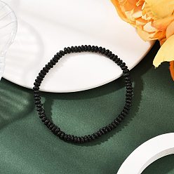 Лавовый камень Браслеты из натуральных бусин рондель из лавового камня для мужчин, внутренний диаметр: 2-1/8 дюйм (5.5 см)