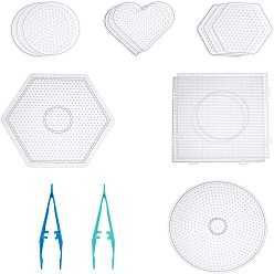 (52) Непрозрачная лаванда АЬс пластиковые pegboards, используемые для поделок предохранителей бисера, сердце, разноцветные, 140x140x2.5 мм