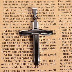 Gunmetal 304 Stainless Steel Cross Pendants, Gunmetal, 47x30x5mm, Hole: 4.5x9mm