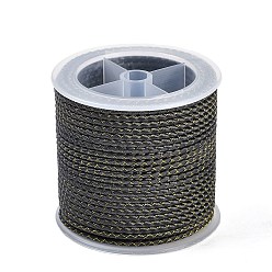 Черный 11м полиэстеровый плетеный шнур с хлопковой сердцевиной, чёрные, 2.5 мм, около 10.0465 ярдов (11 м) / рулон