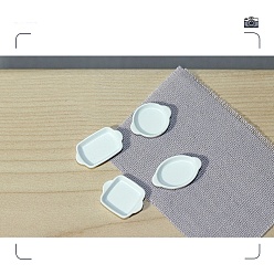 Светло-голубой Миниатюрные наборы подносов из сплава, окрашенные распылением, для кукольных аксессуаров, притворяющихся опорными украшениями, светло-голубой, 15~18x11~13x3 мм, 4 шт