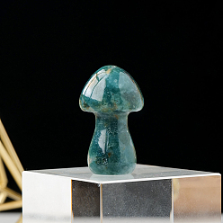 Морский Агат Натуральная морская агатовая статуя гриба, для украшения домашнего рабочего стола, 38 мм