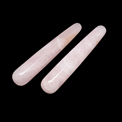 Розовый Кварц Натуральные массажные палочки из розового кварца, массажная палочка, массажные инструменты, конус, 100~111x19~25 мм