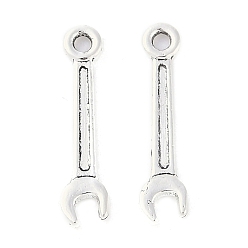 Античное Серебро Тибетский стиль сплава цинка ключ подвески, без свинца и без кадмия, античное серебро, 24.3x5.8x1.5 мм, отверстие : 2 мм, Около 1000 шт / 500 г