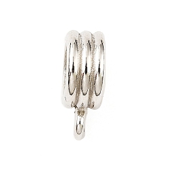 Платина Поручни из сплава, без кадмия и без свинца, платина, 13x9x4.5 мм, отверстие : 2 мм, внутренний диаметр: 6 мм, Около 1110 шт / 1000 г