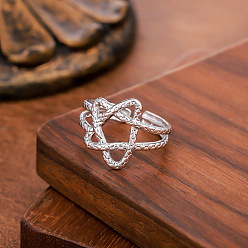 Нержавеющая Сталь Цвет 304 открытые кольца манжеты из нержавеющей стали, звезда, цвет нержавеющей стали, внутренний диаметр: 15~20 мм