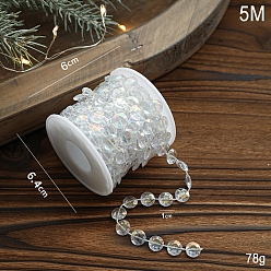 Flat Round Plastic Bead, for Party Decoration, Flat Round, 10mm, 5m/roll