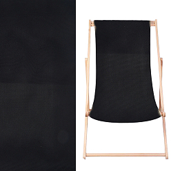 Black 2Pcs Oxford Canvas Chair, Beach Chair Cloth Replacement Supplies, Black, 1150x430x3.5mm